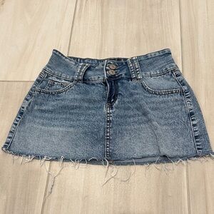 Rewash Denim Mini Skirt - Blue